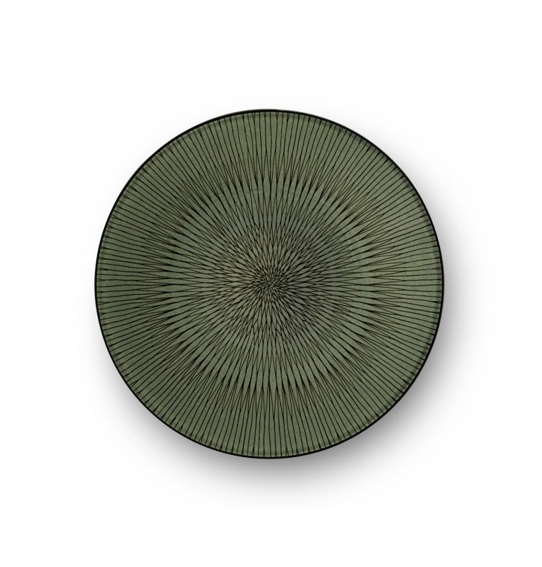 Assiette dessert Hypnose Kaki