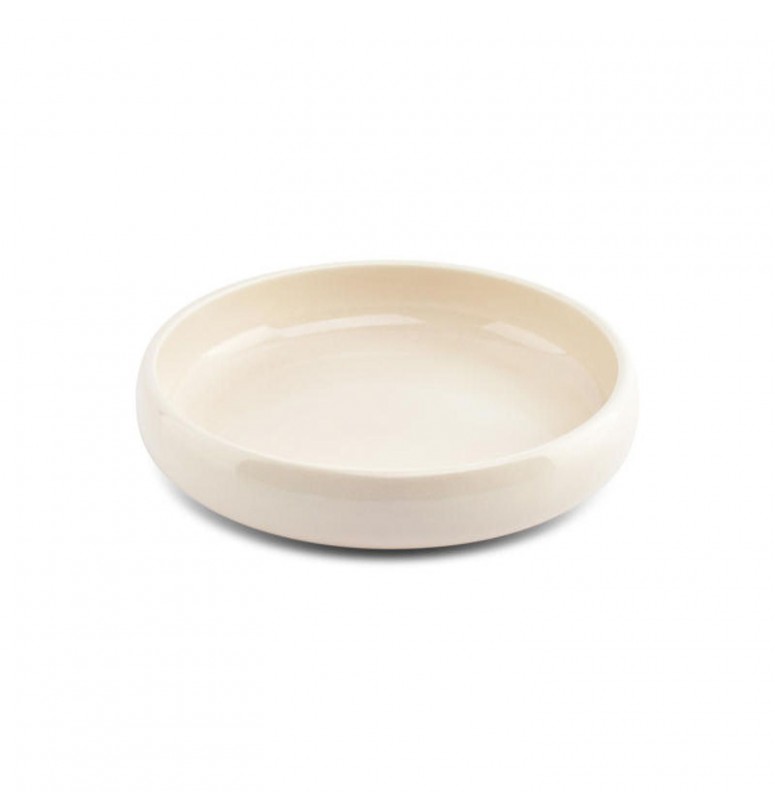 Assiette creuse Curvo Vanille 23 cm