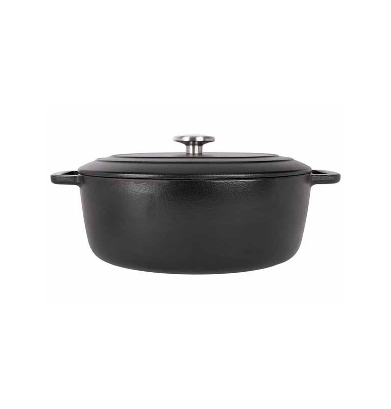 Cocotte Ovale 31 cm noire