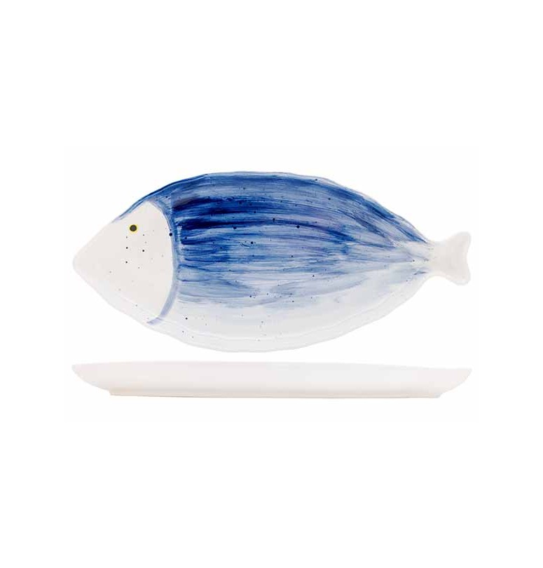 Assiette Poisson bleu