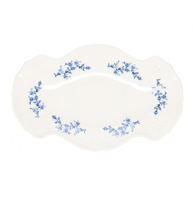 Assiette Retro bleue
