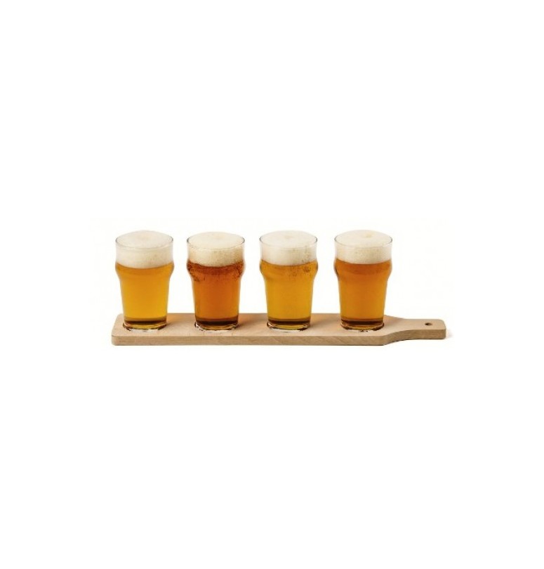 Planches à bière et verres